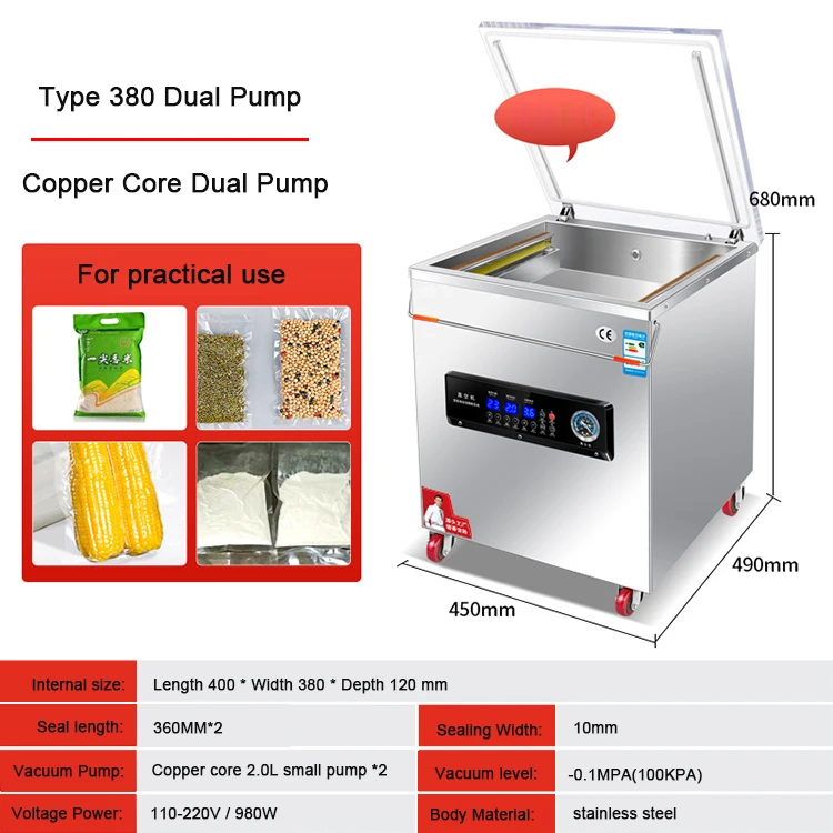 Automatic Vacuum Food Saver Machine With One Touch Operation And Led Indicator Perfect For Meal Prep And Bulk Food Storage