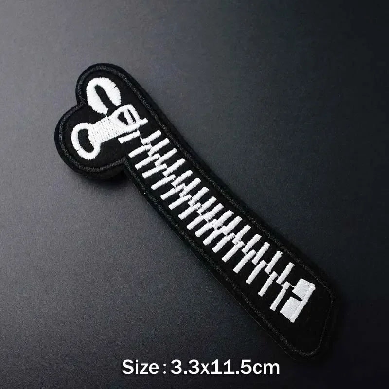 Zipper Tooth Mushroom DIY Embroidery Applique Ironing Clothing Sewing Supplies Decorative Guitar Eye Flower