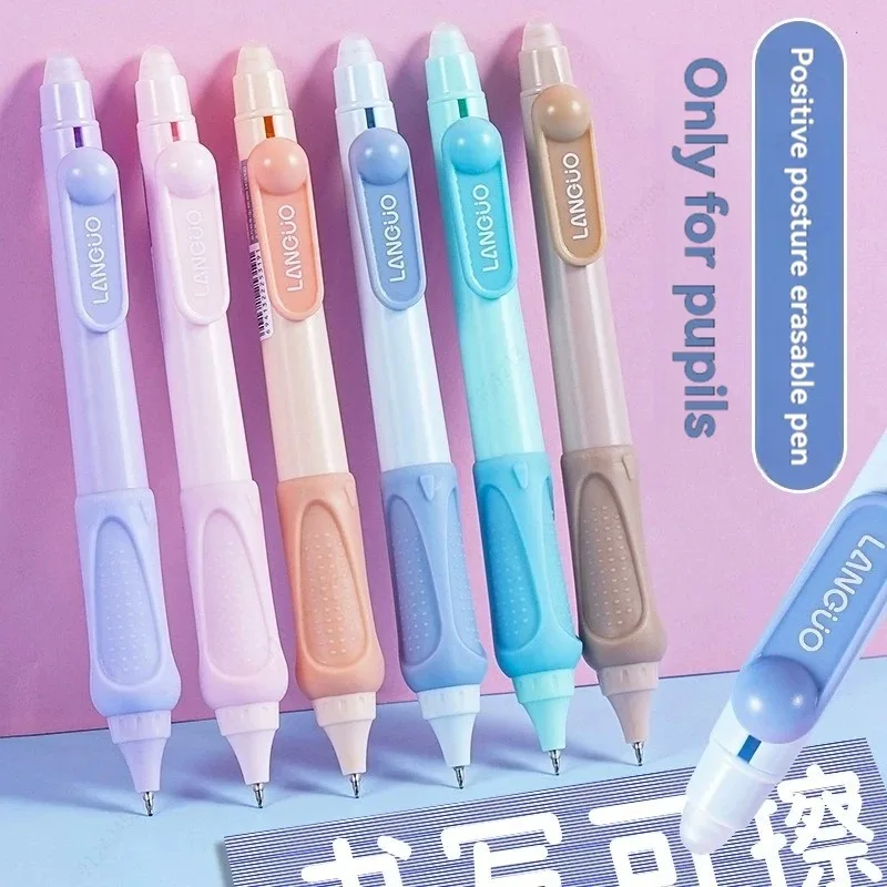 

3Pcs/Set Erasable Gel Pens Kawaii 0.5mm Blue Ink Quick Drying ST Tip Proper Pen for Student Stationery Supplies