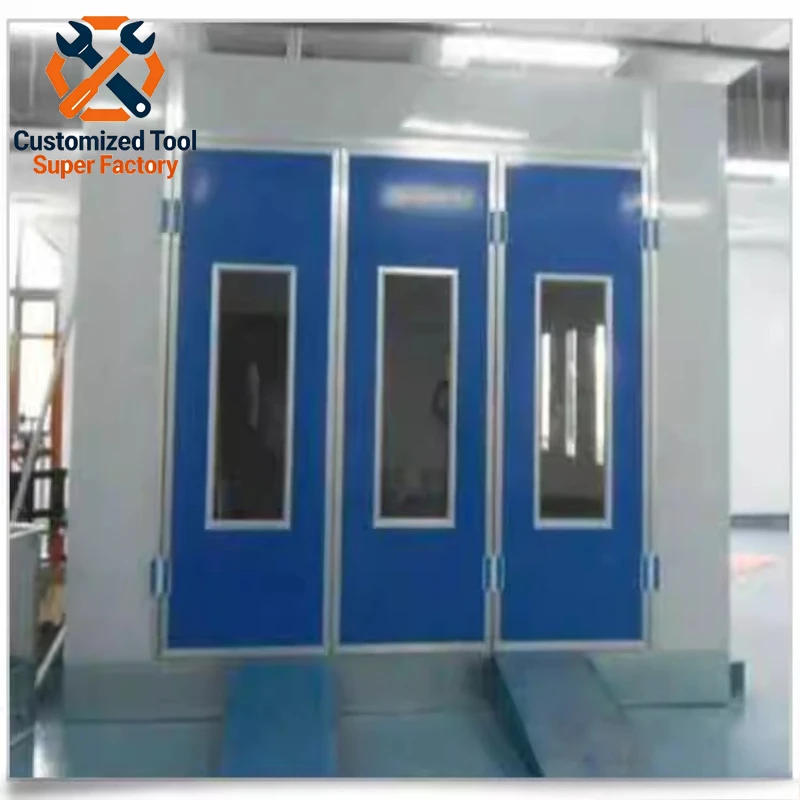 CIF Environmentally Friendly High Temperature Dust Fe Customized Mobile Retractable Sanding Booth For Automotive Paint Baking