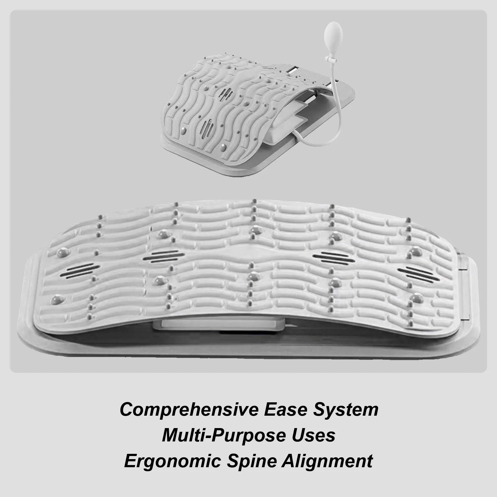 Tablero de soporte Lumbar, dispositivo de tracción ergonómico con imán, masajeador Lumbar para hacer grietas en la parte inferior de la espalda para ejercicio de los músculos del cuerpo del hombro