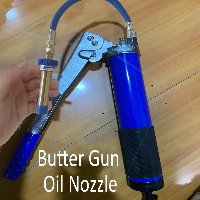 Manual Electric Grease Gun Oil Nozzle with Lock Spiral High-Voltage Easy Swivel Handle for Quick Release No Disassembly Needed