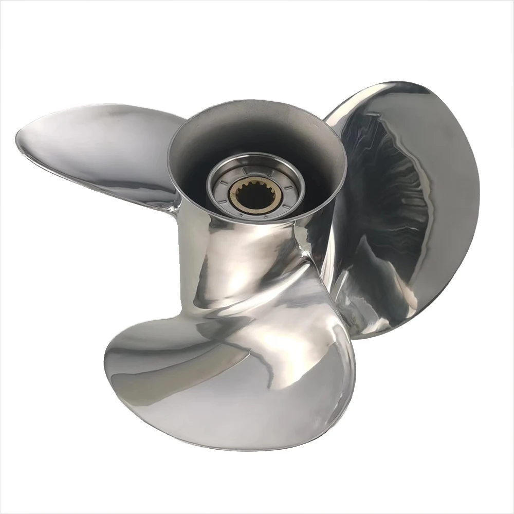 13 ''X 19'' 60-130 Pk Roestvrijstalen Marine Buitenboordpropeller Voor H Buitenboordmotor