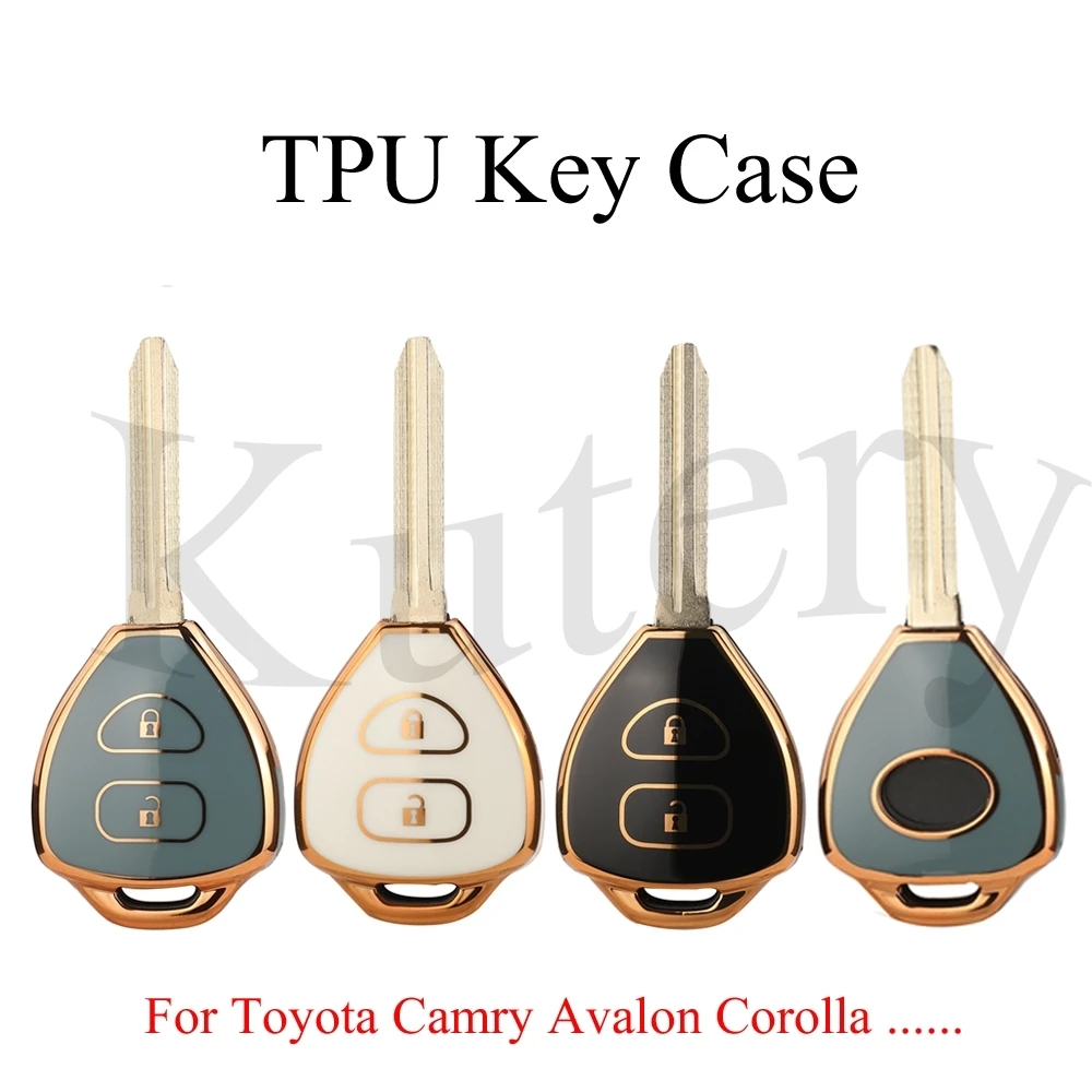 Jingyuqin 2/3/4 BTN New Arrival Miękkie etui z TPU na kluczyk samochodowy do Toyota Camry Avalon Corolla Matrix Rav4 Venza Yaris Zamiennik