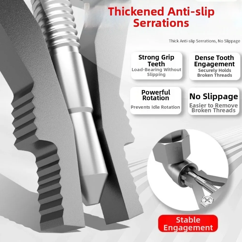 Electroplated Metal Broken Pipe Thread Extractor Hex Shank Drill Compatible Broken Thread Puller Expandable Gripping Mechanism