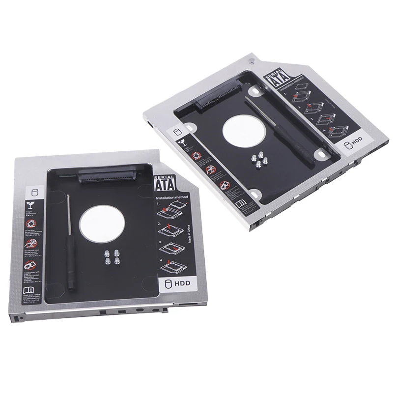 ATA Serial Port Notebook Optical Drive Slot Thin And Thick All-aluminum Alloy 2.5-inch Hard Disk Bracket