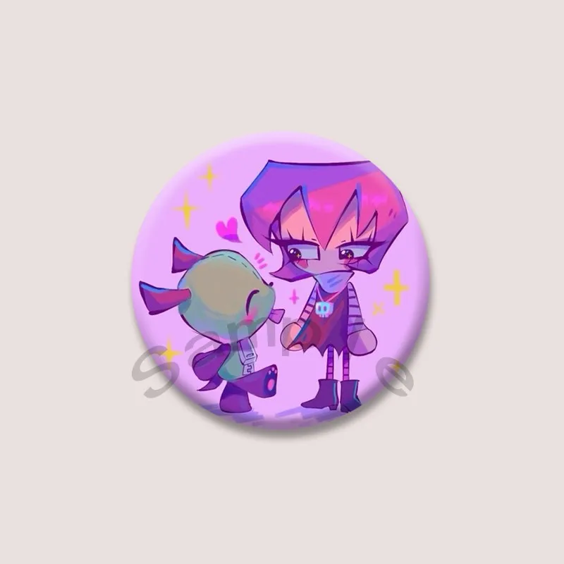 مضحك أنيمي الغازي زيم دبابيس الكرتون جير Dib خنزير شارات ظهره الملابس عملة دبابيس اكسسوارات مجوهرات هدية لمحبي صديق