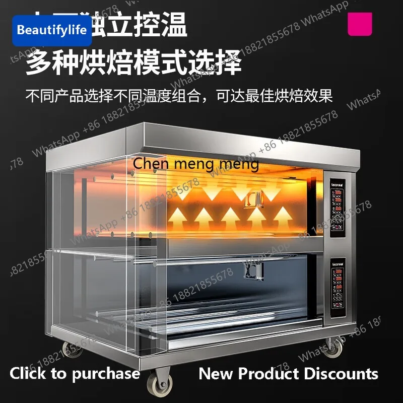 

E45 Духовка Коммерческий электрический нагрев Четырехслойная четырехслойная электрическая печь для выпечки пиццы большой емкости с таймером