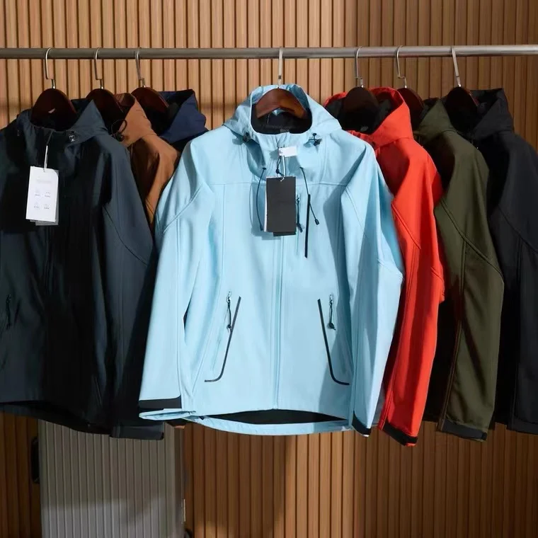 

Уличный ветрозащитный водостойкий Fce на подкладке с капюшоном, мягкий желтый джет, пара Sle, весна-осень, модный городской мужской джерт