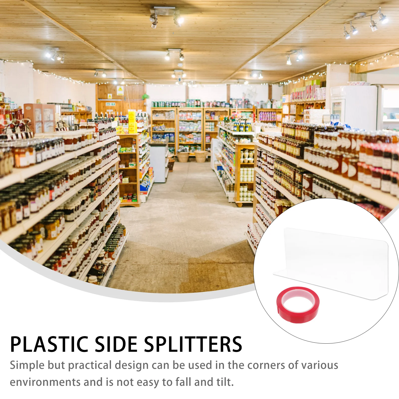 منظم مقسم الرف البلاستيكي لسوبر ماركت لزجاجات التوابل بتصميم عملي #1