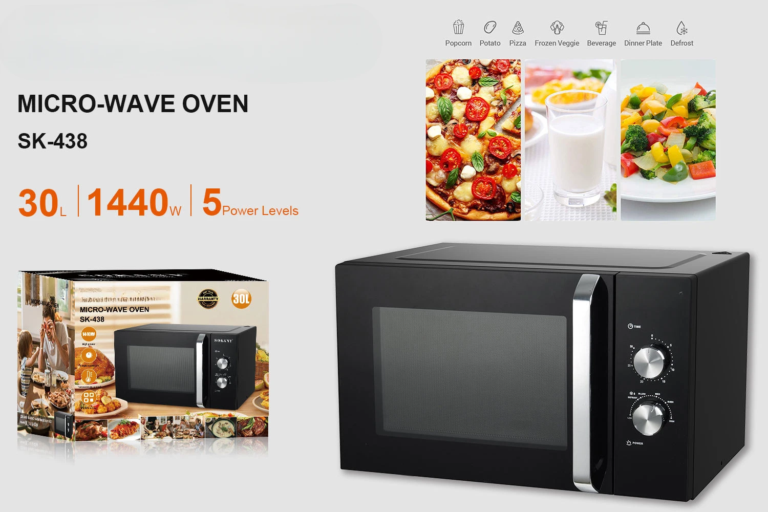 Factory Hot 30l 1440w Smart Microwave Oven Small Household Appliances 58*48*37.5cm