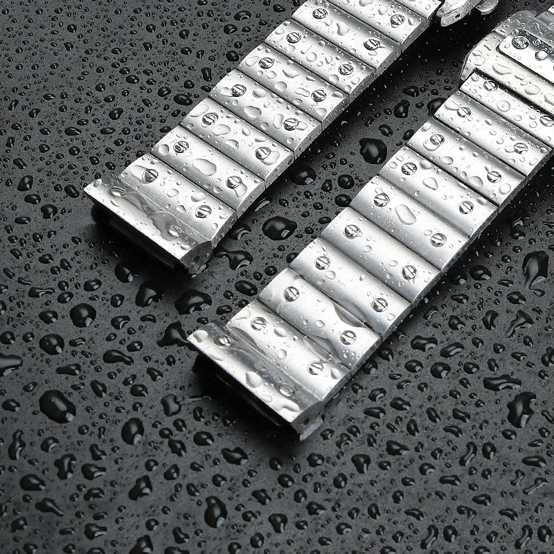 سوار ساعة من الفولاذ المقاوم للصدأ الصلب لسلسلة كارتييه سانتوس 100 سوار معصم للرجال 23 ملم بإبزيم على شكل فراشة إكسسوارات الساعة