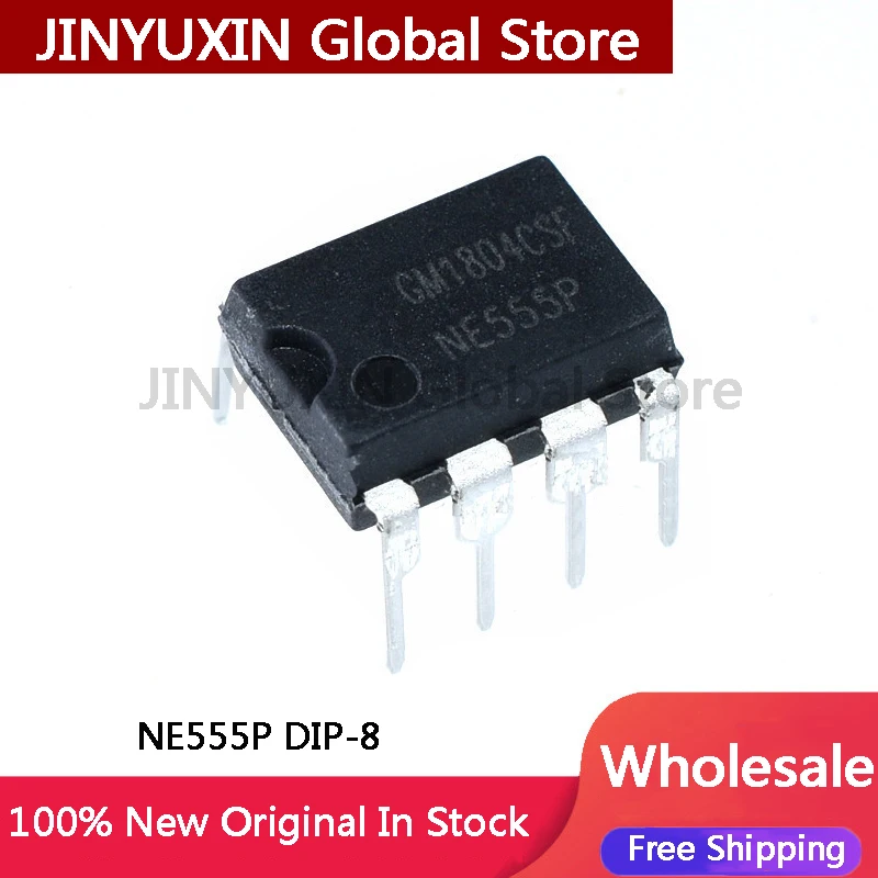 10-100pcs NE555 NE555P DIP-8 single high-precision 555 timer chip In Stock Wholesale