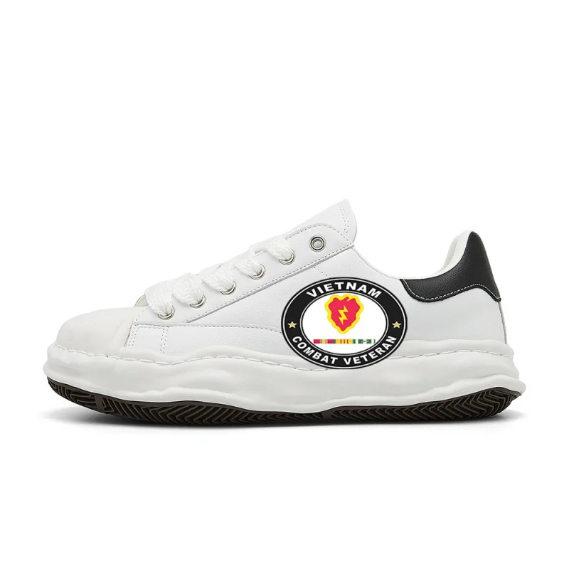 

25th Infantry Division Vietnam Service Combat VeteranVintage Fashion Street Sneakers，The design is retro, stylish, comfortable,