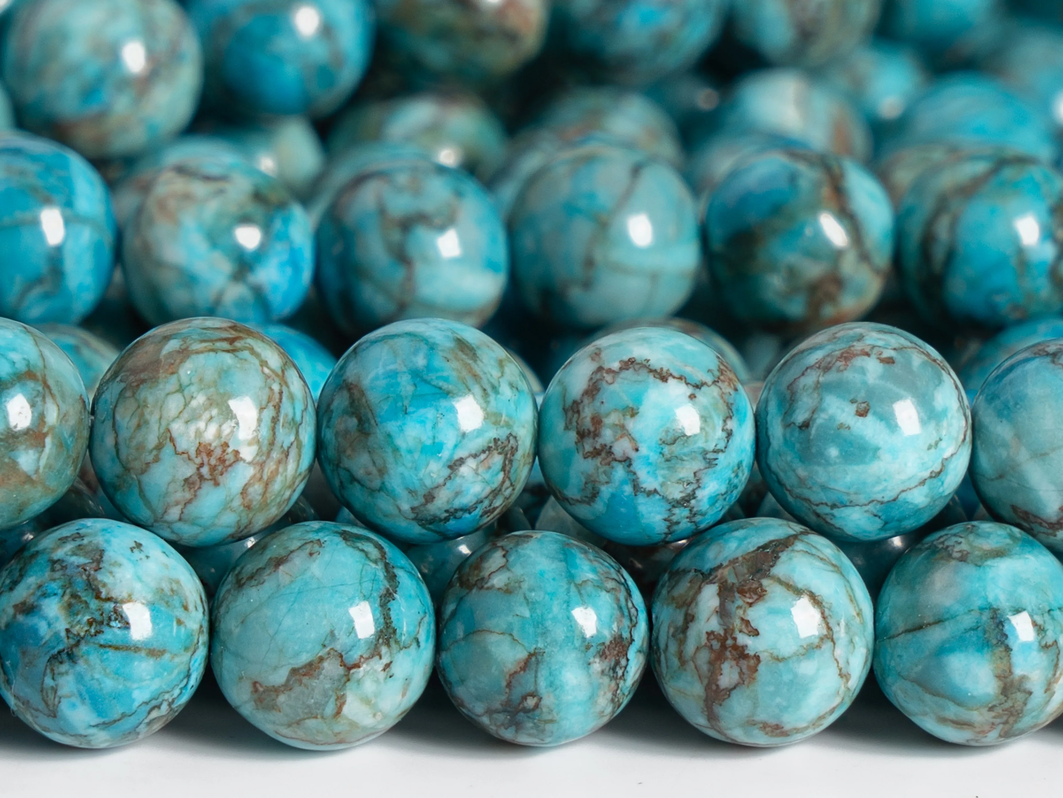 

Cyan Magnesite Turquoise Beads Genuine Natural Grade AAA Gemstone Round Loose Beads 6/8/10/12mm for Jewelry Making