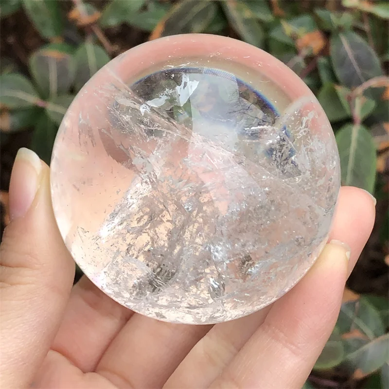 

5.5CM Natural Clear Quartz Sphere Ball Home Decoration And Witchcraft Supplies Anyolite Witch Spiritual Decor Wicca