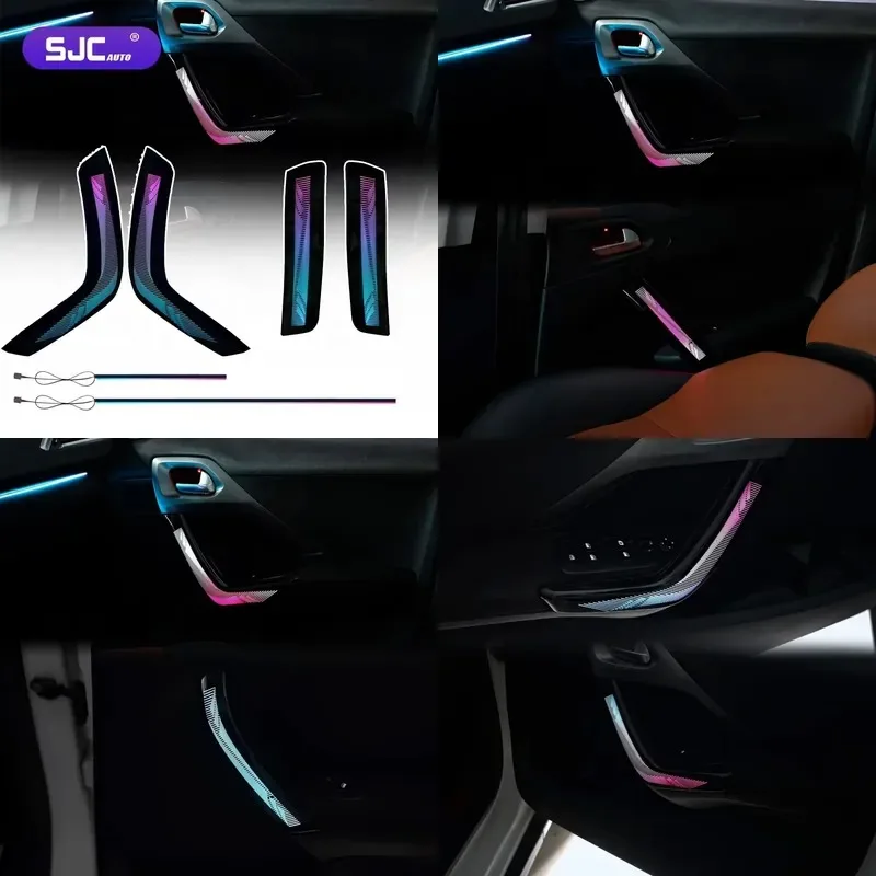 Hot Sale SJC Car LED Ambient Lighting Kit for 2008 2014-2019 Auto Interior 64-Color Symphony Dynamic Decorative