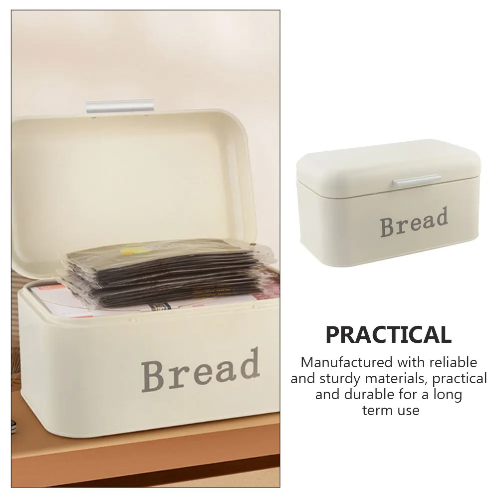 

Farmhouse Box Iron Storage Container For Kitchen Countertop Metal Bin Household Holder Storage Organizer Kitchen Bread Container