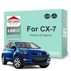 11Pcs Car Accessories For Mazda CX7 CX-7 2006 2007 2008 2009 2010 2011 2012 2013 2014 Canbus Dome Trunk LED Interior Light Bulb