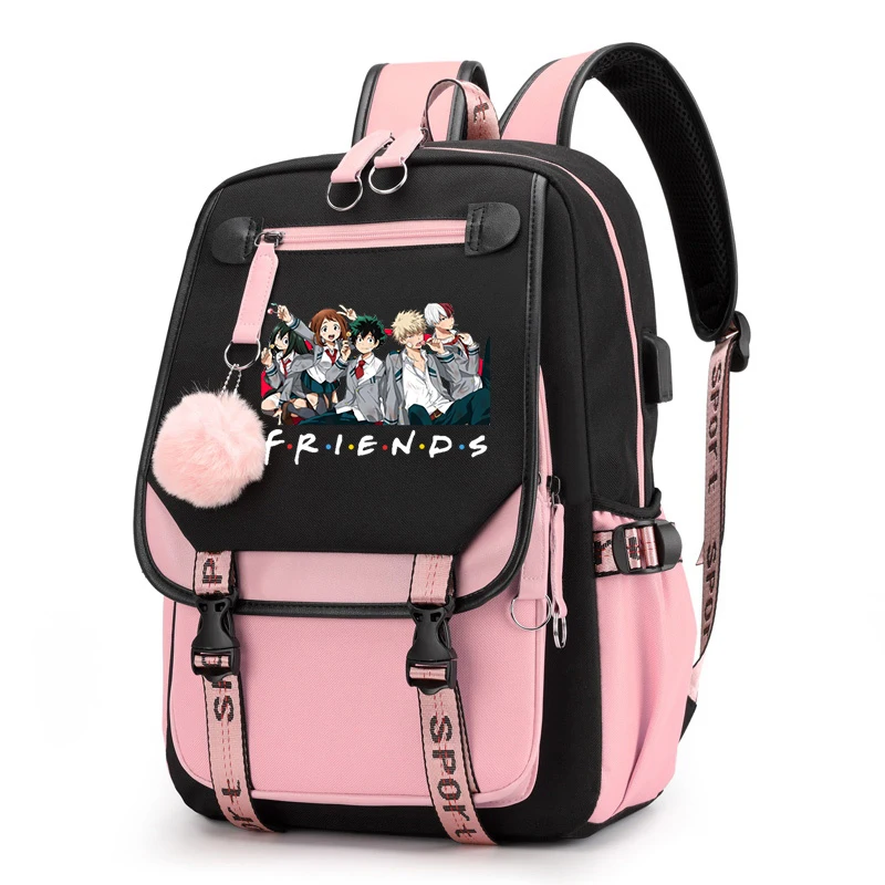 Anime Canvas Bag My Hero Academia Backpack Students Manga Bookbag Men Boku no Hero Academia School Bag Women Men Laptop Bagpacks