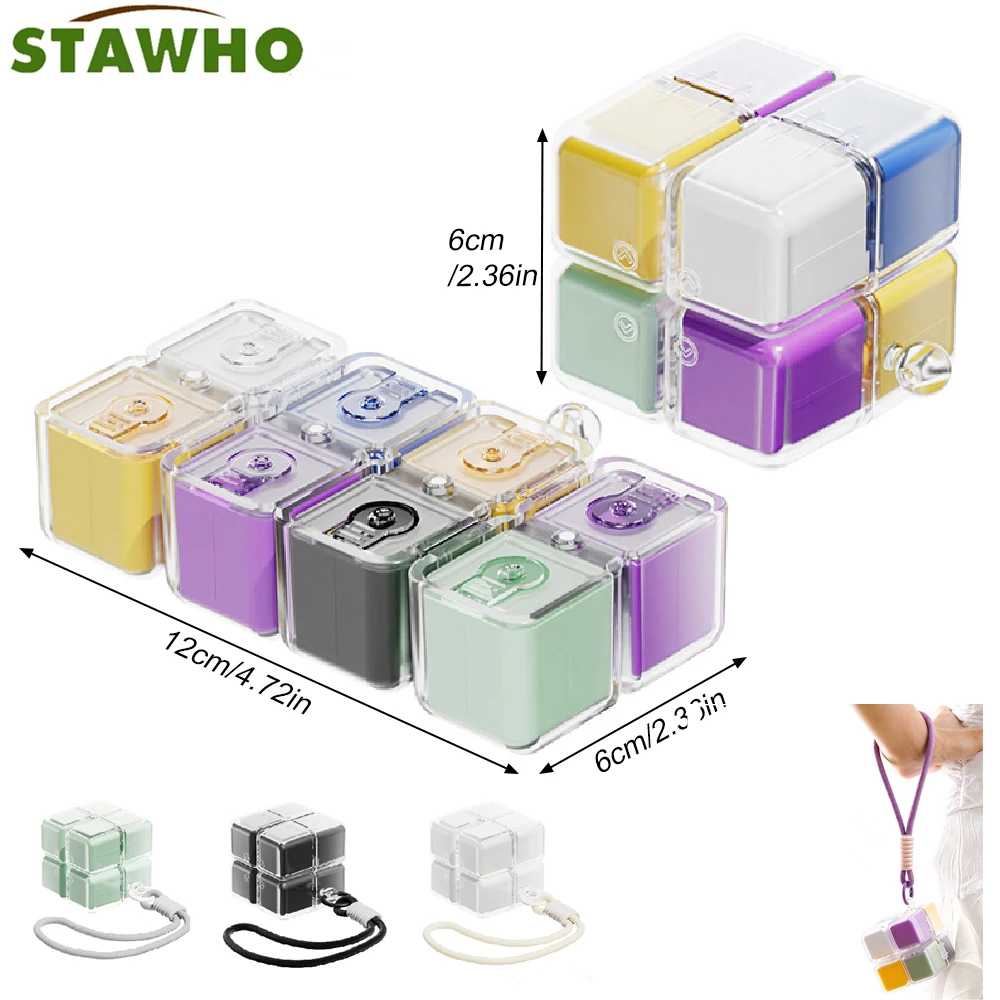 1PCS Weekly Pill Box with 8 Compartments - Waterproof Daily Vitamin Organizer,Small Medicine Container for Pocket,Purse & Travel
