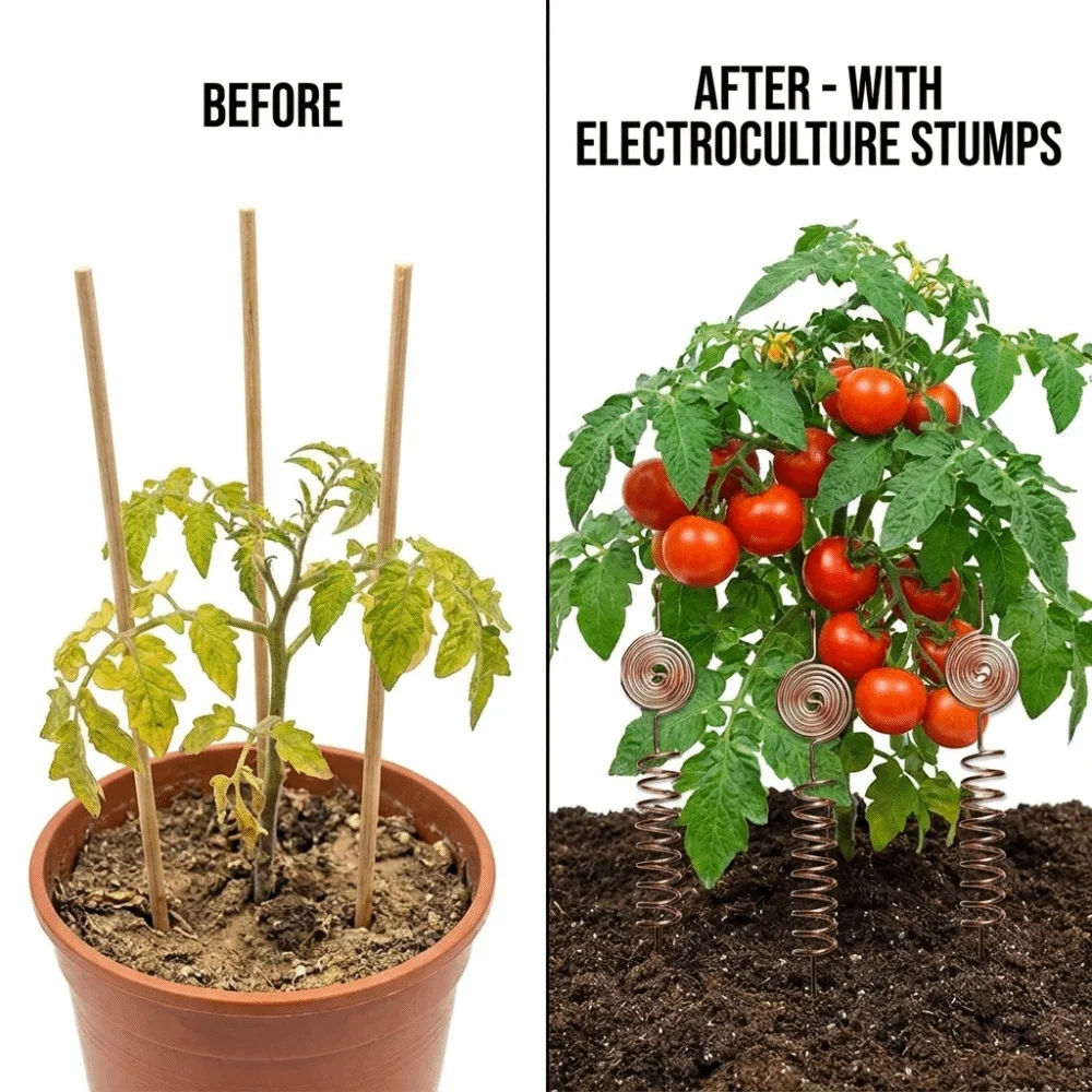 3PCS Copper Electroculture Plant Stakes Multi-purpose Durable Gardening Coil Antennas Plant Stand Bonsai Fixing Rod