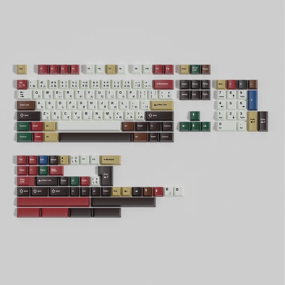 Imagem -02 - Retro Luzes Misturadas Keycaps r1 r2 Pbt Sublimação Dye Perfil Cherry Keycap para Interruptor mx Double b Split Barra de Espaço Conjunto