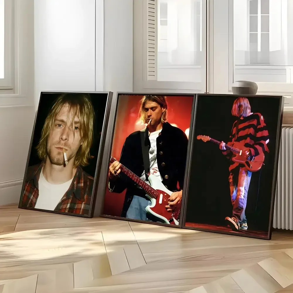 Singer Rock Kurt Cobain Poster Distinct Home Decor Concepts Chic Indoor Art Pieces