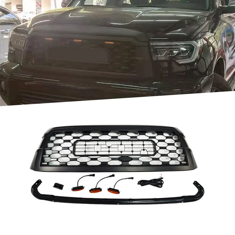 

Racing Grills For 2019-2022 Toyota Sequoia Modified Trd Style Front Grille Made Of Abs Material Replacement Grille