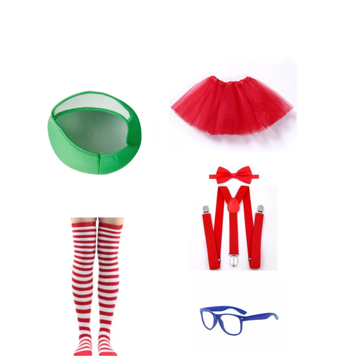 Super Game Brothers Cosplay Hats Funky  Red & Green Anime Couple Accessoriesfor Adults, Perfect for Halloween Party Costumes, Co