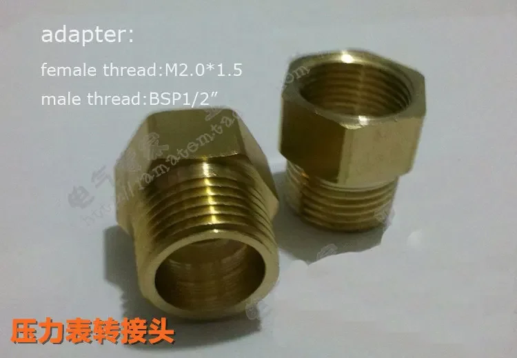 Tube Manometer Pressure Gauge Adapter Female to Male Thread M1.4*1.5 BSP1/4