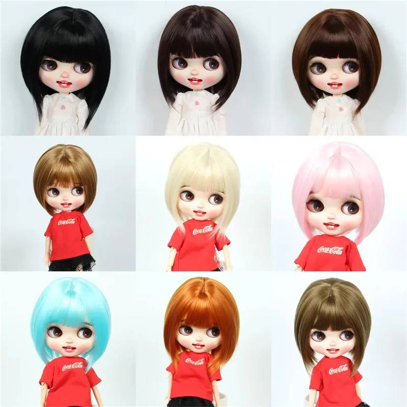 

9-10 inch Blyth Qbaby Amydoll Wig Short Straight Collection Hair