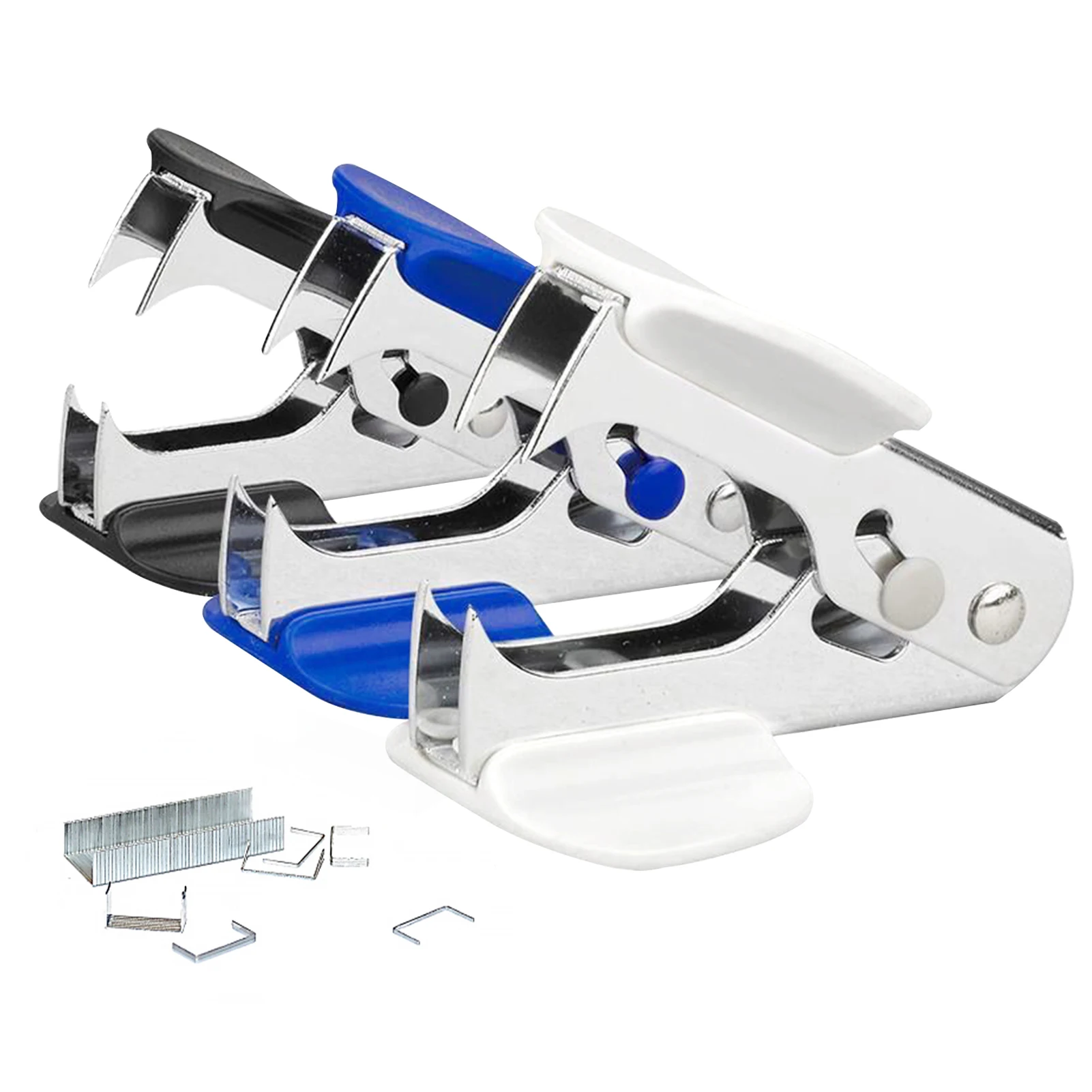 3pcs With Steel Jaw Safety Lock Wide Finger Grip School Office For Home Easy Use Staple Remover Lightweight Hand Tool Ergonomic