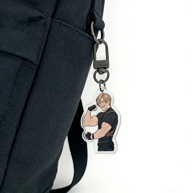 LEON KENNEDY ACRYLIC Keychain !!Resident Evil Cute cartoon game Character pendant