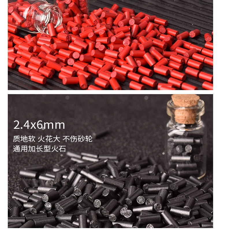 2 Bottles/Pack 5A Soft Flint Stones for Zippo Lighter Big Sparkle Lighter Accessories φ2.2mm, 2.3mm, 2.5mm, 3mm,