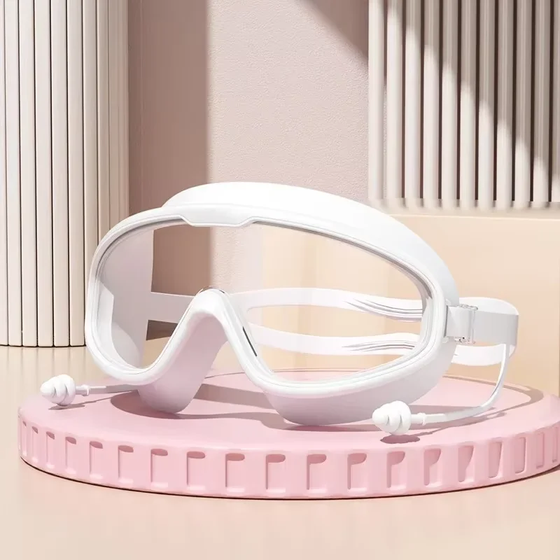 نظارات سباحة مطلية بالكهرباء بإطار كبير للبالغين ، مضادة للضباب ومضادة للأشعة فوق البنفسجية ، عدسات بصرية آمنة ، إكسسوارات سباحة #6