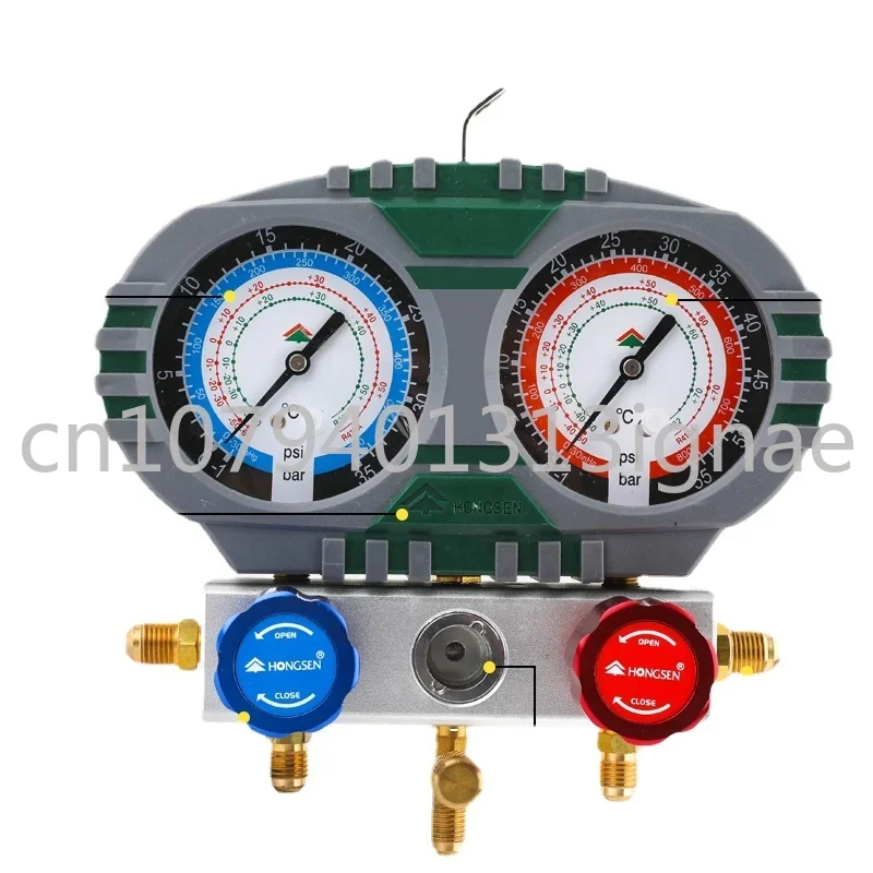 

Air Conditioning Fluorometer Double Meter Set Fluorination Flushing Fluorination Liquid Meter Refrigerant Pressure Gauge