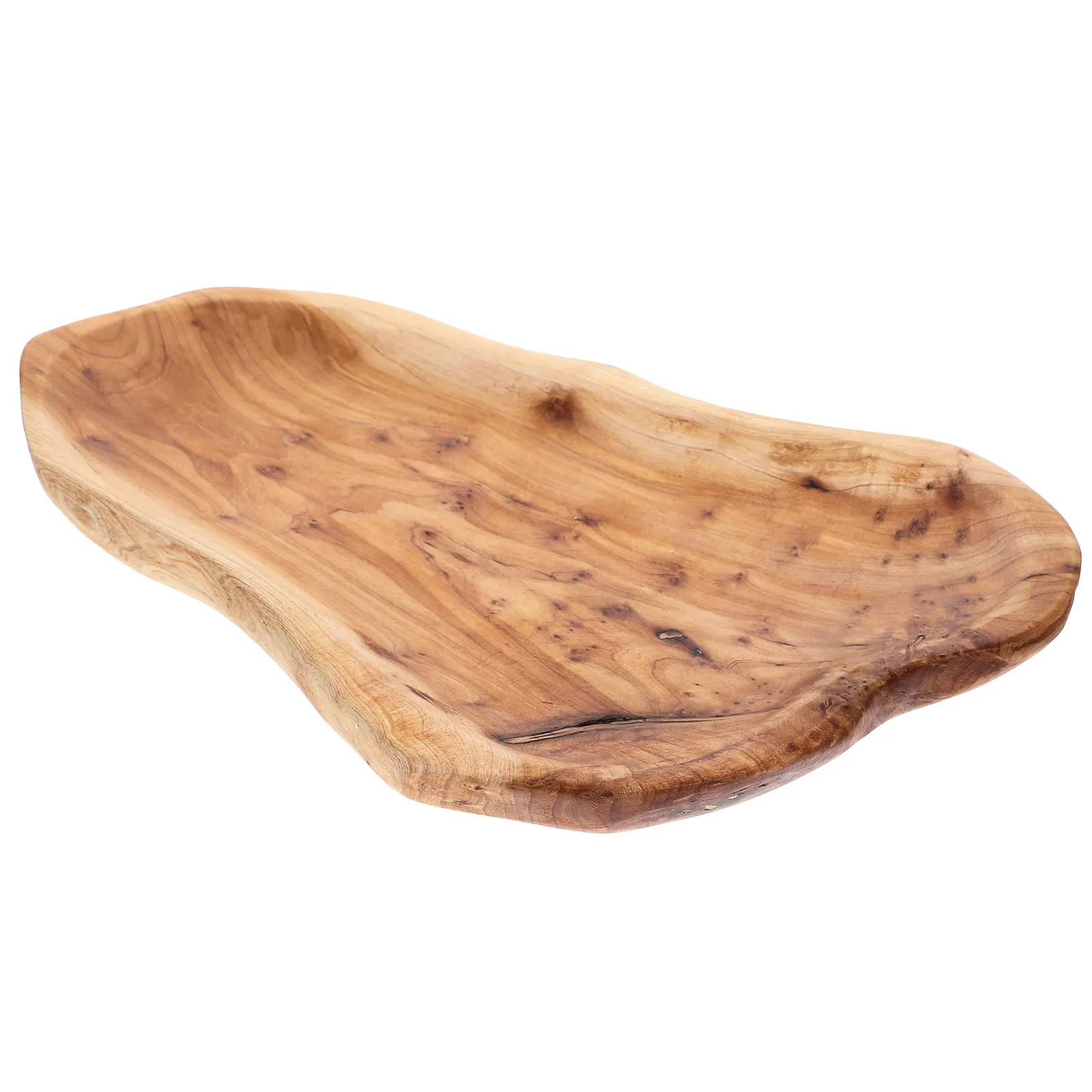 

Bamboo Root Carving Fruit Bowl Wooden Salad Bowl Irregular Serving Tray 26-29cm Light Weight Bamboo for Snacks