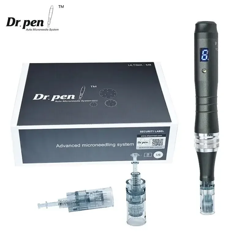 Dr. Pen-Ultima M8 Caneta Microneedling Profissional, Microneedle, Derma Auto Pen, Mesoterapia Skin Care Tool com cartuchos de 32pcs