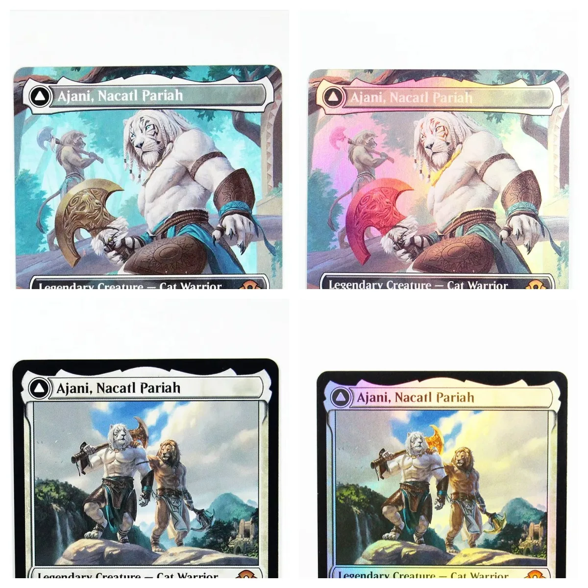 

Ajani, Nacatl Pariah Holo/Foil TCG Magical Proxy Cards Game Quality Proxy Gathering Board Playing Game Trading Cards Proxy