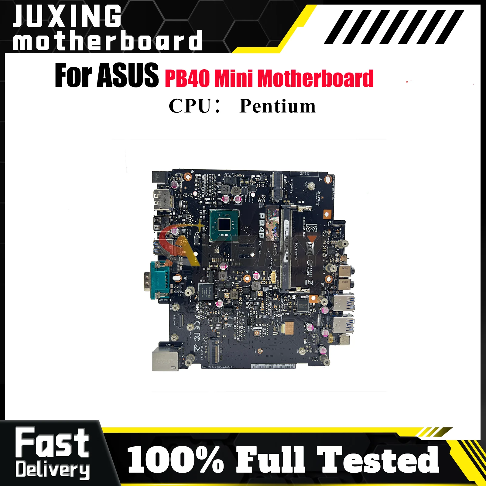 

PB40 Laptop Motherboard For ASUS Mini PC PB40 PB40 Notebook Mainboard With Pentium CPU 100% tests OK fast shipping High quality