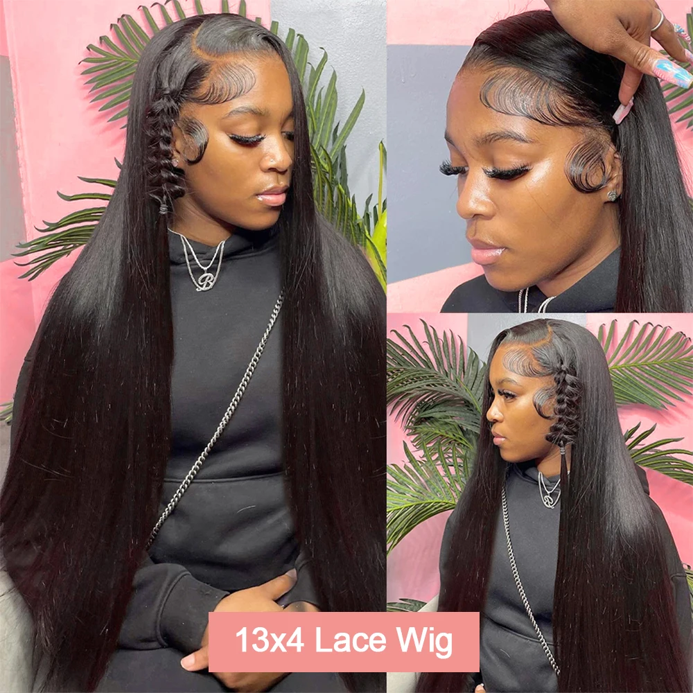 High-quality Vietnamese 250 Density 13x4 13x6 HD Lace Front Human Hair Wigs 30 40 Inch Bone Straight Human Hair Wigs Natural Pre Plucked Transparent Lace Frontal Wigs Pre Cut Glueless 5x5 Closure Wig Human Hair For Women
