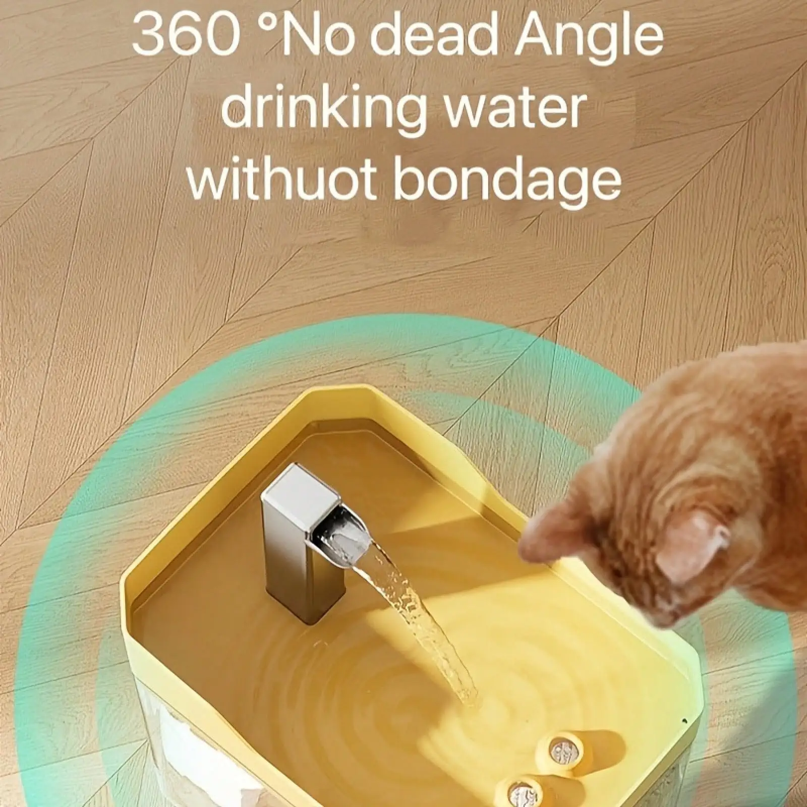 Distribuidor de água inteligente para animais de estimação de 50,72 onças Fonte de circulação automática recarregável USB ultrassilenciosa