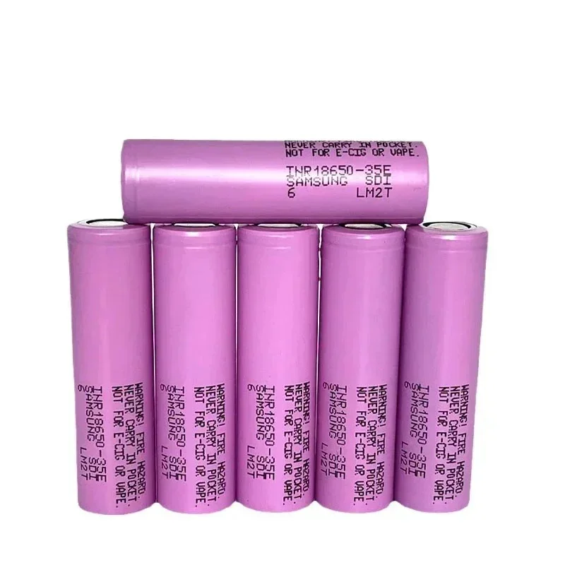 Best Selling 2024  Original 3.7V 3500mAh 25A Discharge INR18650 35E Lithium Ion Battery Rechargeable for Screwdriver Flashlight