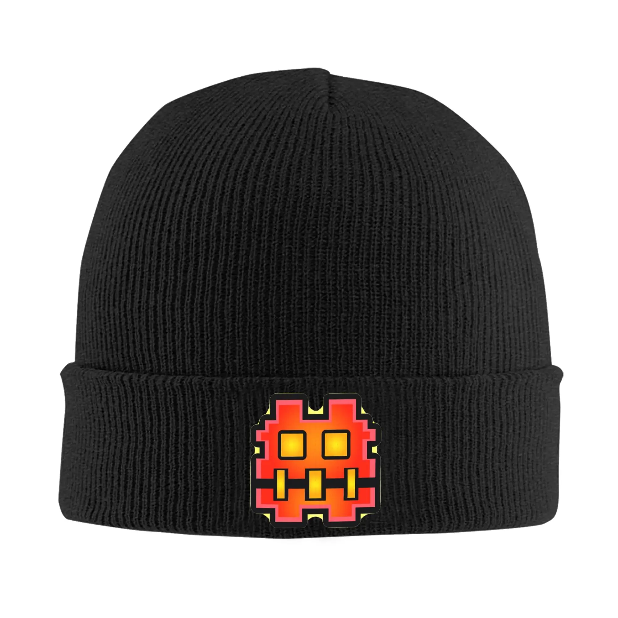 Geometry Cube Gaming Knitted Hat Women's Men's Beanies Winter Hats Acrylic Dash Cube Game Warm Caps