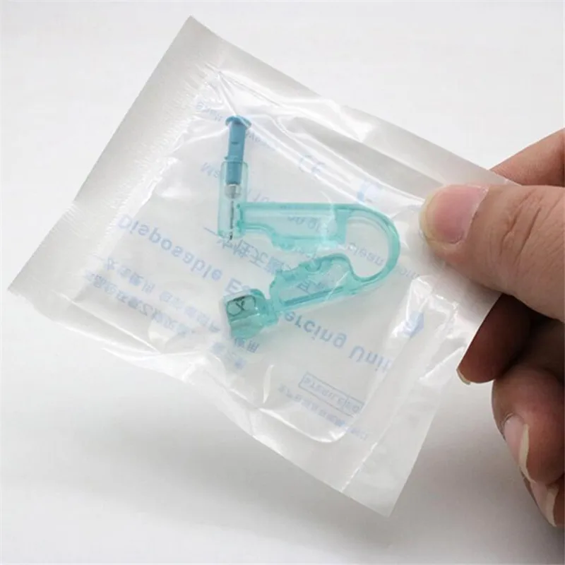 1 قطعة المتاح الأذن ثقب مجموعة أدوات للمسدس سلامة صحية القرط الأنف ثقب أداة آلة معقمة مجوهرات للجسم لا الالتهاب