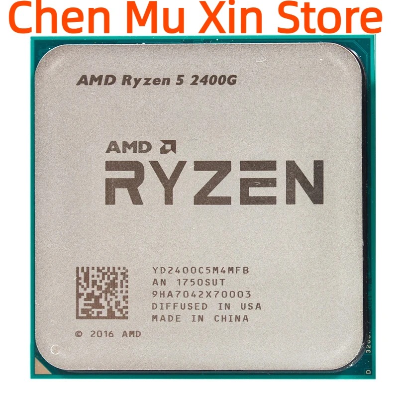 

AMD Ryzen 5 2400G R5 2400G 3.6 GHz Quad-Core Eight-Thread 65W CPU Processor YD2400C5M4MFB Socket AM4