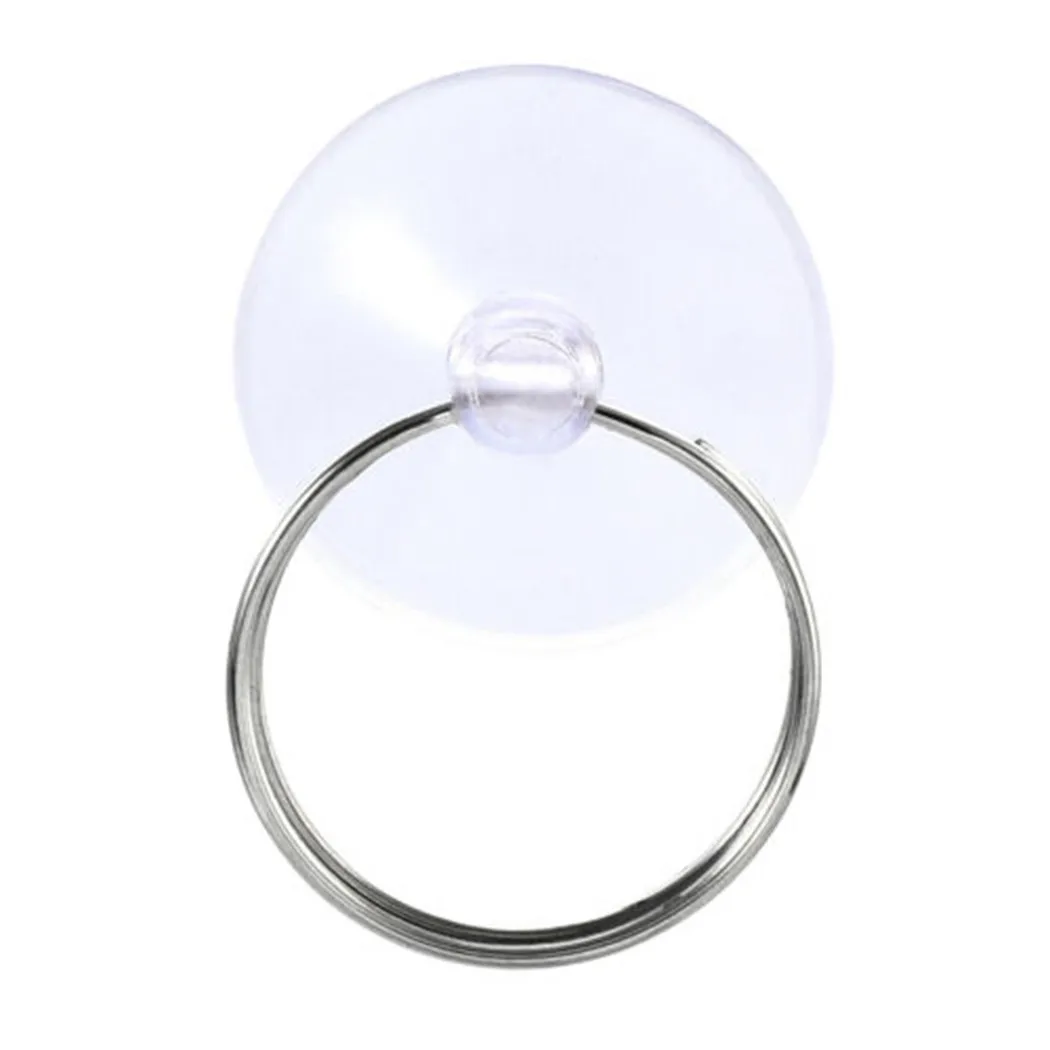 10 Pcs Suction Cups Wall Window 45mm Bathroom Clear Hanging Hook Pads Plastic With Ring 25mm Useful High Quality