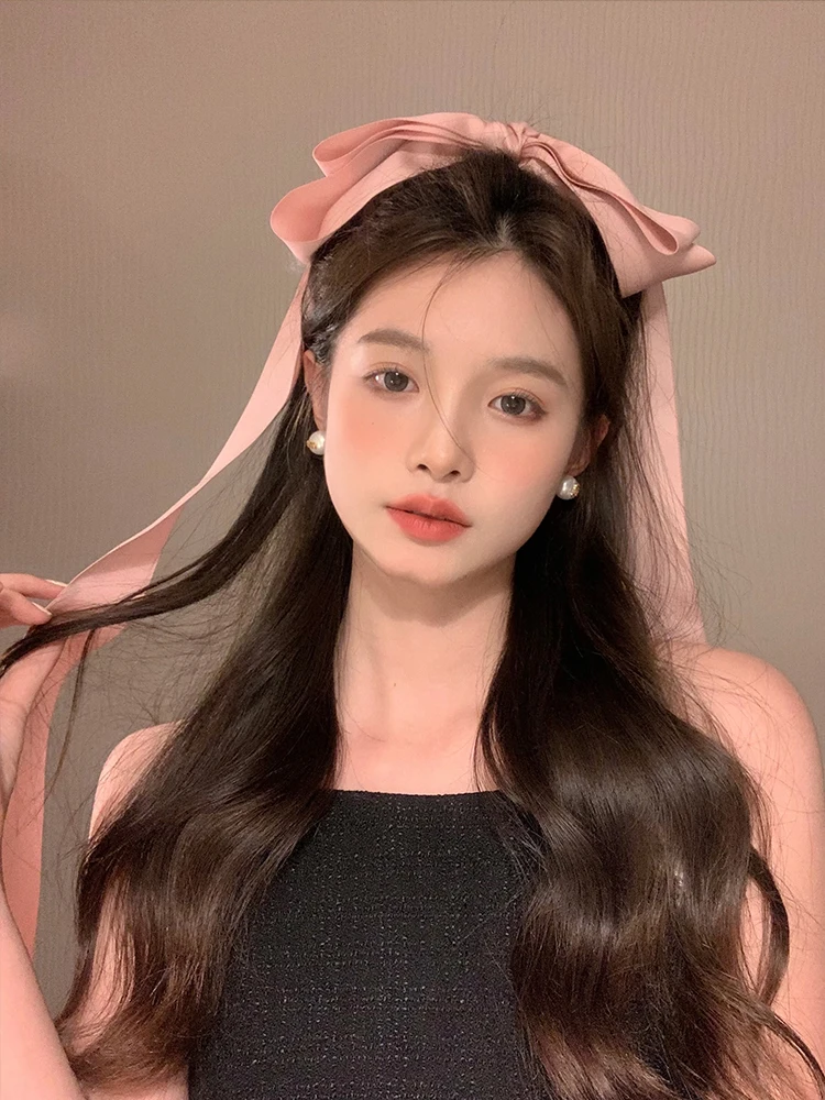 Jennie\'s Oversized Bow Hair Clip For Girls Ballet Style Ribbon Spring Clip Headdress And Ribbon Edge Clip Hair Accessories