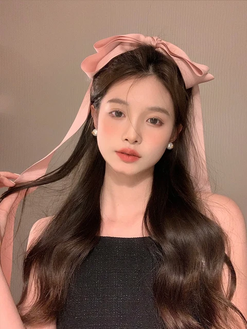 Jennie's Oversized Bow klips do włosów dla dziewczynek styl baletowy wstążka zacisk sprężynowy stroik i wstążka krawędź klip akcesoria do włosów